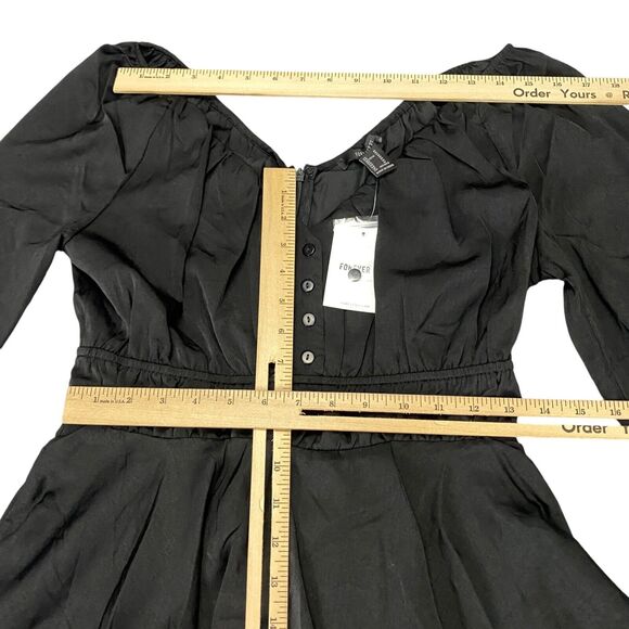 Forever 21 Romper Dress with Built in Shorts Women's Size Medium Black - Picture 6 of 16